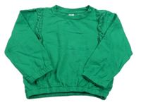 Zelená mikina s volánky Zeeman