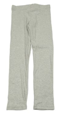 Světlešedé melírované žebrované legíny F&F