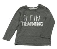 Tmavošedé melírované triko s nápisem George