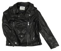 Černý koženkový podšitý křivák Zara