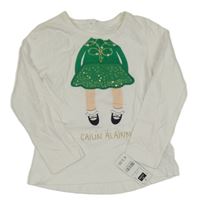 Nové - Bílé triko s dívkou St. Bernard