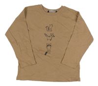 Hnědé triko se zvířaty George