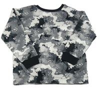 Šedo-černá vzorovaná mikina s nápisem George