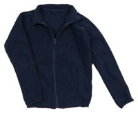 Tmavomodrá fleecová propínací mikina St. Bernard