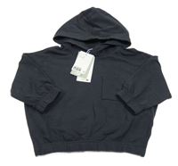 Nové - Antracitová oversize mikina s kapsou a kapucí H&M