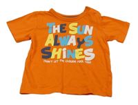 Oranžové tričko s nápisem C&A