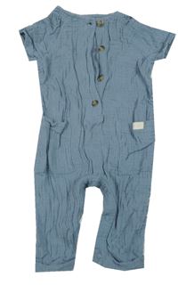 Modrý mušelínový kalhotový overal s kapsami Primark