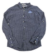 Tmavomodro-bílá kostkovaná košile Scotch&Soda