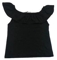 Černý top s volánky zn. M&S
