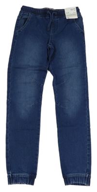 Nové - Tmavomodré teplákové cuff rifle Denim Co.