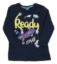 Tmavomodré triko s potiskem Pep&Co