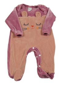 Růžovo-starorůžový sametový overal s čumákem shein