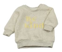 Béžová melírovaná mikina s nápisem Primark