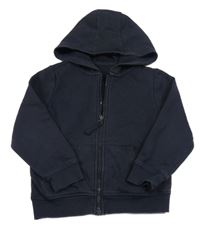 Tmavomodrá propínací mikina s kapucí F&F