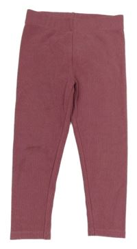 Starorůžové sametové legíny Nutmeg