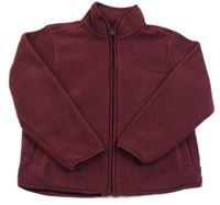 Vínová fleecová propínací mikina George