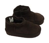 Nové - tmavohnědé semišové zateplené válenky dunnes vel. 31