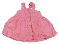 Růžové lehké šaty s volánky Ergee