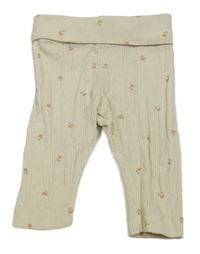 Smetanové vzorované lehké tepláky H&M