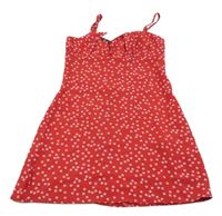 Nové - červené lehké květované šaty New Look