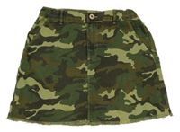 Khaki army riflová sukně Zara