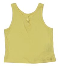 Žlutý žebrovaný crop top Primark