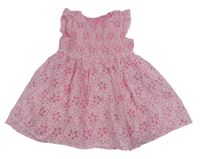 Růžové květované šaty dunnes
