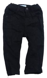 Černé plátěné kalhoty Primark