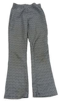 Černé květované flare legíny Tu