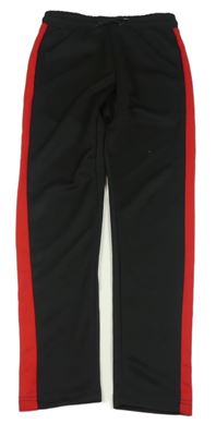 Černo-červené sportovní tepláky s pruhy Primark
