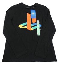 Nové - Černé triko s logem - Playstation Primark