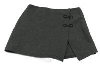 Šedé sukňové kraťasy s mašlemi Zara