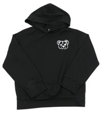 Černá mikina s medvídkem a kapucí Shein