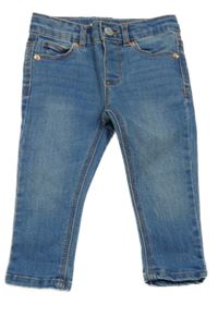 Světlemodré teplákové skinny rifle Zara