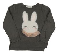 Šedý svetr s králíčkem H&M