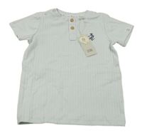 Nové - Světlemodré žebrované tričko River Island