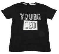 Černé tričko s nápisem 