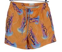 Pánské oranžové plážové kraťasy s medůzami Primark 