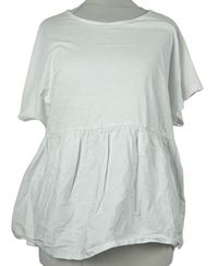 Dámské bílé peplum tričko zn. Primark 
