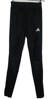 Dámské černé sportovní legíny s pruhy Adidas vel. 32