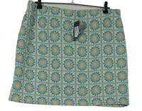 Nové - Dámská tyrkysovo-barevná kytičkovaná sukně Primark 