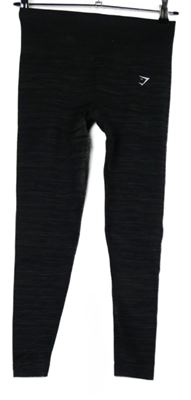 Dámské černo-šedé melírované sportovní legíny 