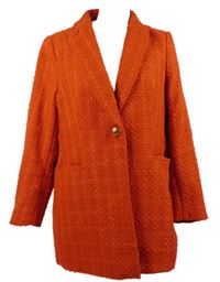 Dámský červený vzorovaný kabát H&M