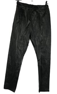 Dámské černé vzorované koženkové tregíny Pink Vanilla 