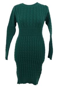 Dámské zelené vzorované svetrové šaty Shein 