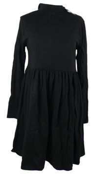 Nové - Dámské černé bavlněné midi šaty River Island 