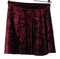 Dámská vínová sametová sukně Topshop 
