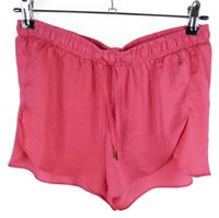 Dámské fuchsiové saténové kraťasy H&M