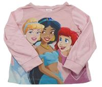Světlerůžové triko s princeznami Disney