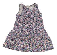 Barevné květinové bavlněné šaty H&M